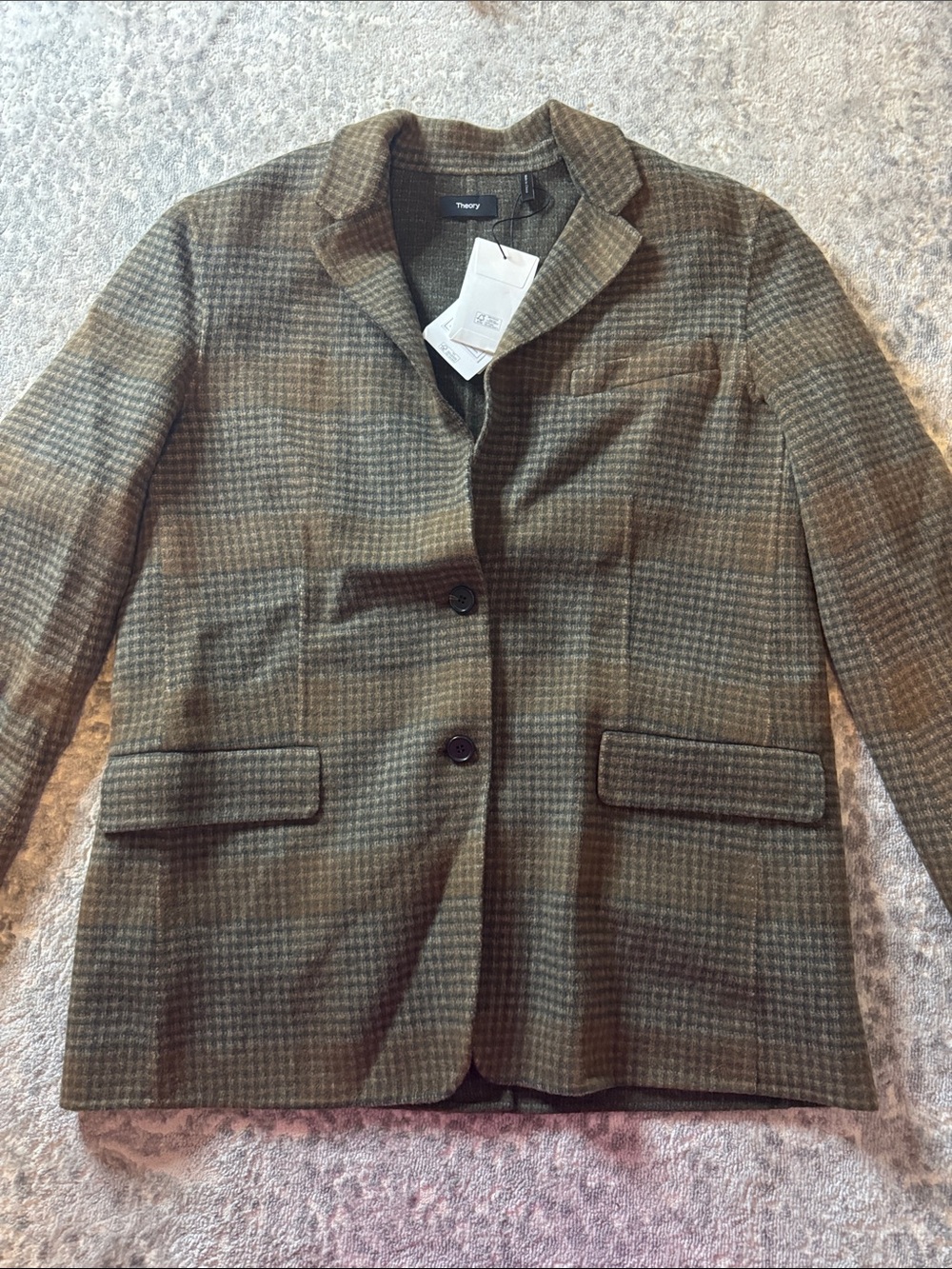 Theory Checkered Blazer
